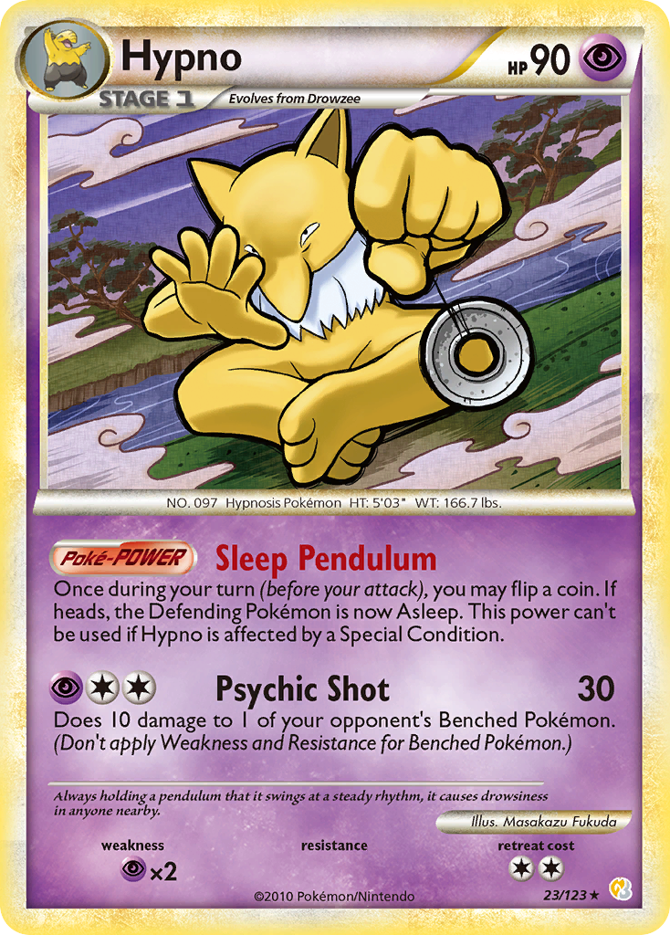 Hypno (23/123) [HeartGold & SoulSilver: Base Set] | Gear Gaming Bentonville