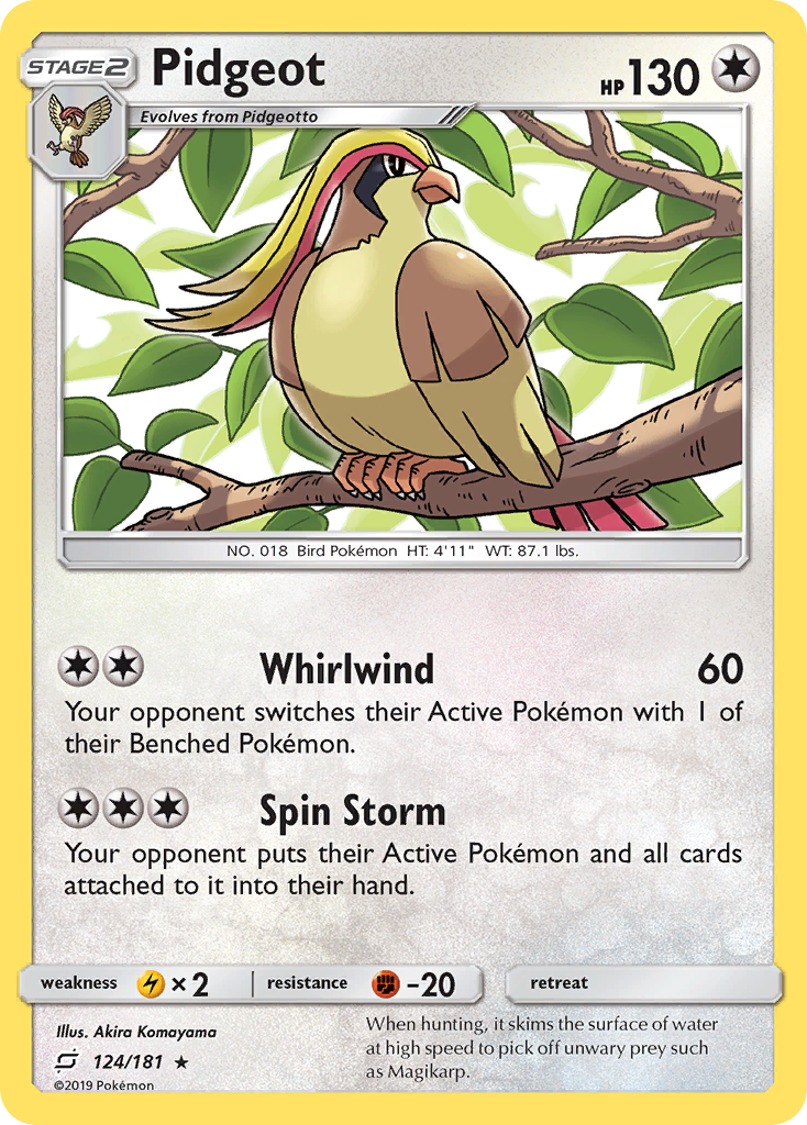 Pidgeot (124/181) [Sun & Moon: Team Up] | Gear Gaming Bentonville