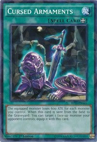 Cursed Armaments (Shatterfoil) [Battle Pack 3: Monster League] [BP03-EN169] | Gear Gaming Bentonville