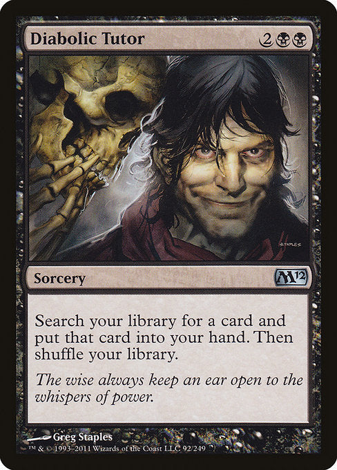 Diabolic Tutor [Magic 2012 (M12)] | Gear Gaming Bentonville