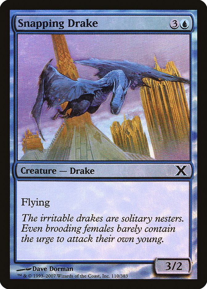 Snapping Drake (Premium Foil) [Tenth Edition] | Gear Gaming Bentonville