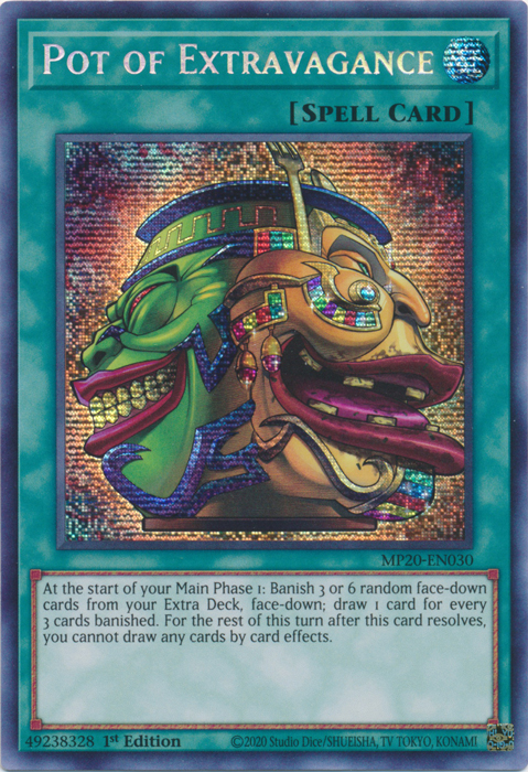 Pot of Extravagance [MP20-EN030] Prismatic Secret Rare | Gear Gaming Bentonville