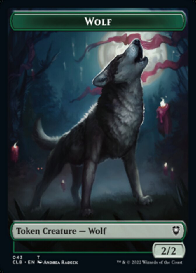 Wolf // Insect Double-sided Token [Commander Legends: Battle for Baldur's Gate Tokens] | Gear Gaming Bentonville