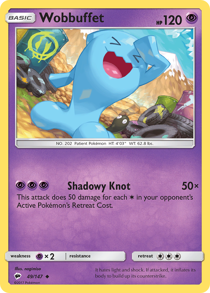 Wobbuffet (49/147) [Sun & Moon: Burning Shadows] | Gear Gaming Bentonville