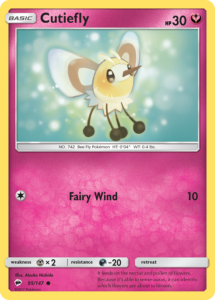 Cutiefly (95/147) [Sun & Moon: Burning Shadows] | Gear Gaming Bentonville