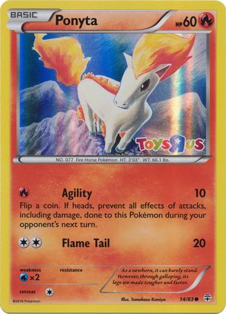 Ponyta (14/83) (Toys R Us Promo) [XY: Generations] | Gear Gaming Bentonville