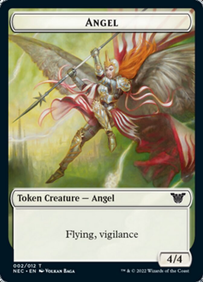 Angel // Elephant Double-sided Token [Kamigawa: Neon Dynasty Commander Tokens] | Gear Gaming Bentonville