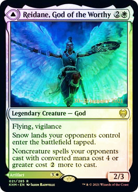 Reidane, God of the Worthy // Valkmira, Protector's Shield  [Kaldheim Prerelease Promos] | Gear Gaming Bentonville