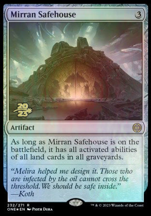 Mirran Safehouse [Phyrexia: All Will Be One Prerelease Promos] | Gear Gaming Bentonville