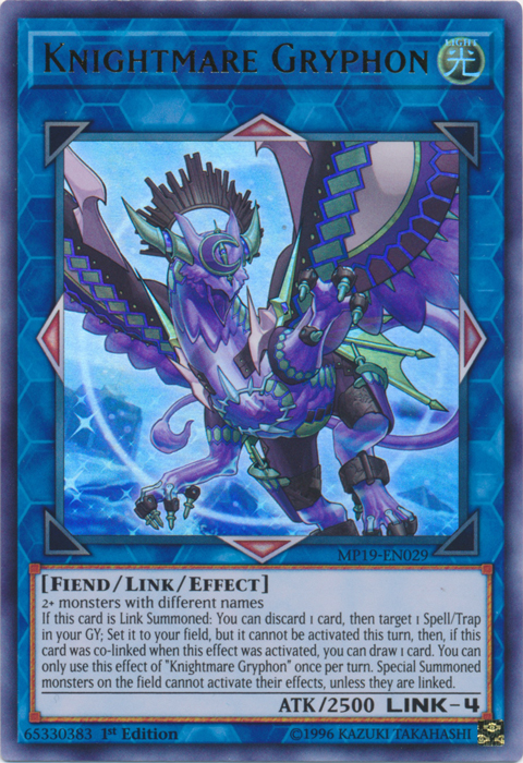 Knightmare Gryphon [MP19-EN029] Ultra Rare | Gear Gaming Bentonville