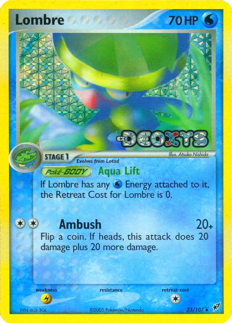 Lombre (33/107) (Stamped) [EX: Deoxys] | Gear Gaming Bentonville