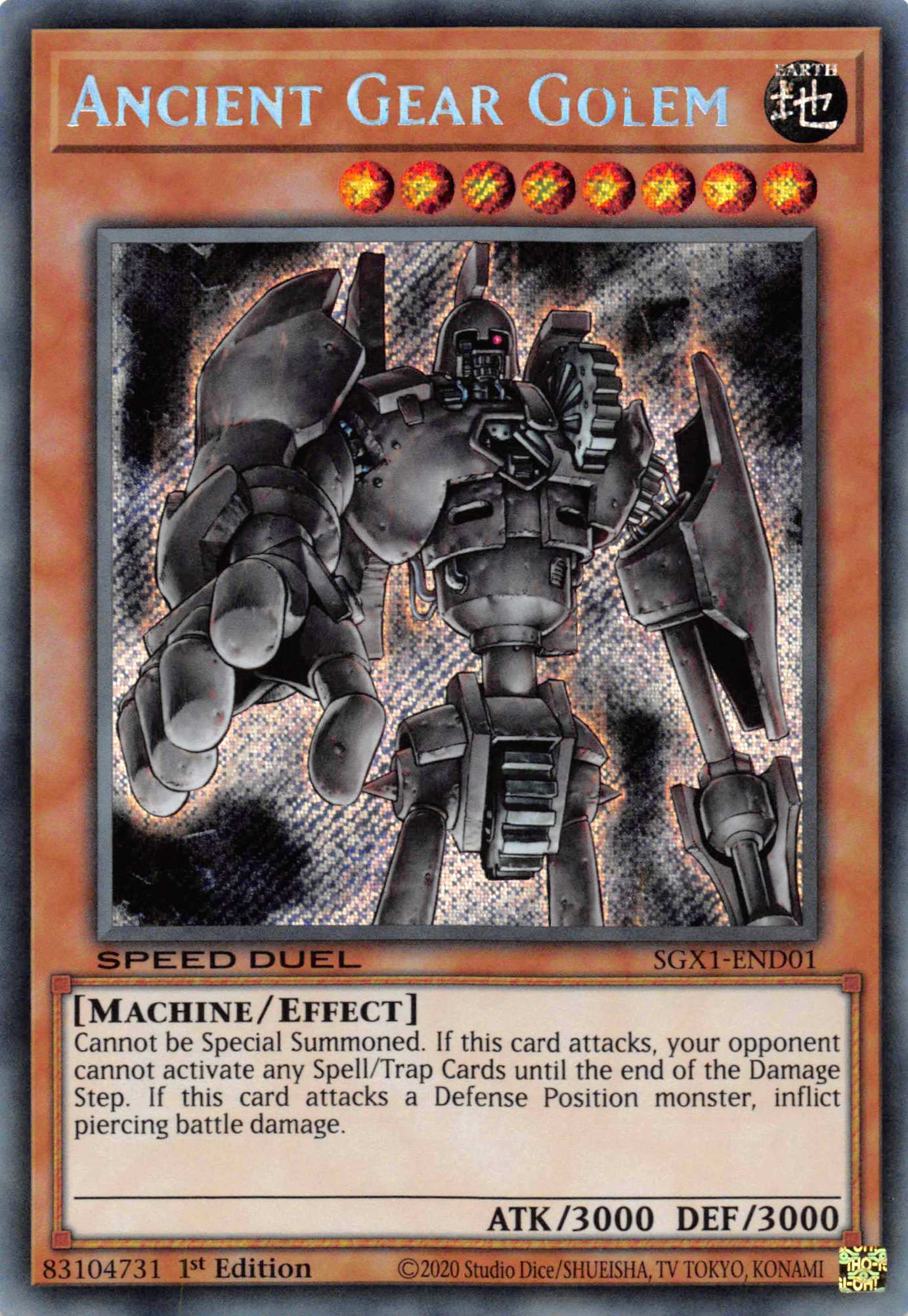 Ancient Gear Golem [SGX1-END01] Secret Rare | Gear Gaming Bentonville