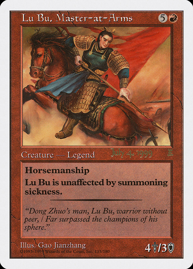 Lu Bu, Master-at-Arms (July 4, 1999) [Portal Three Kingdoms Promos] | Gear Gaming Bentonville