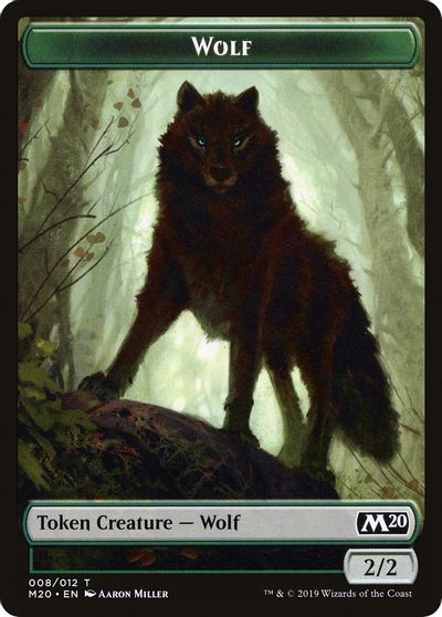 Wolf Double-sided Token [Challenger Decks 2020 Tokens] | Gear Gaming Bentonville