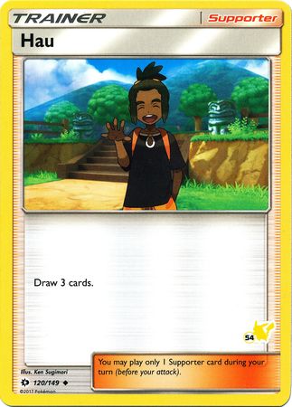 Hau (120/149) (Pikachu Stamp #54) [Battle Academy 2020] | Gear Gaming Bentonville