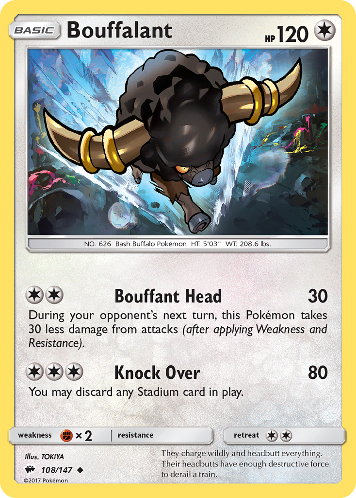 Bouffalant (108/147) [Sun & Moon: Burning Shadows] | Gear Gaming Bentonville