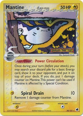 Mantine (20/101) (Delta Species) (Stamped) [EX: Dragon Frontiers] | Gear Gaming Bentonville