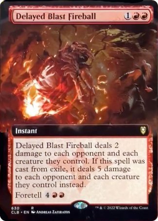 Delayed Blast Fireball (Extended Art) [Commander Legends: Battle for Baldur's Gate] | Gear Gaming Bentonville