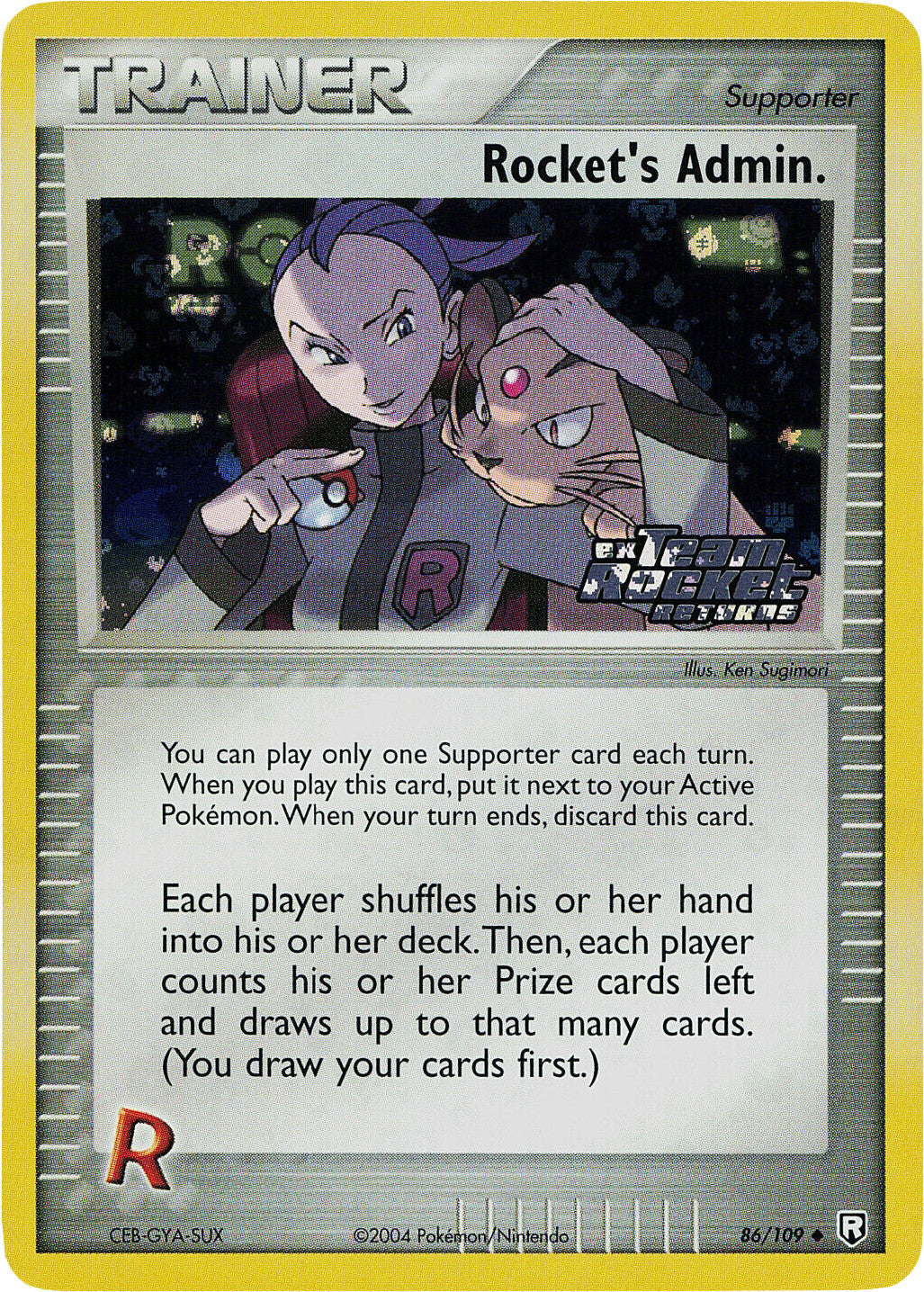 Rocket's Admin. (86/109) (Stamped) [EX: Team Rocket Returns] | Gear Gaming Bentonville