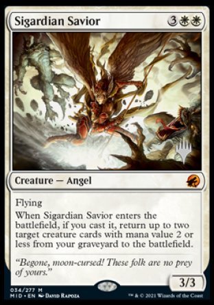 Sigardian Savior (Promo Pack) [Innistrad: Midnight Hunt Promos] | Gear Gaming Bentonville