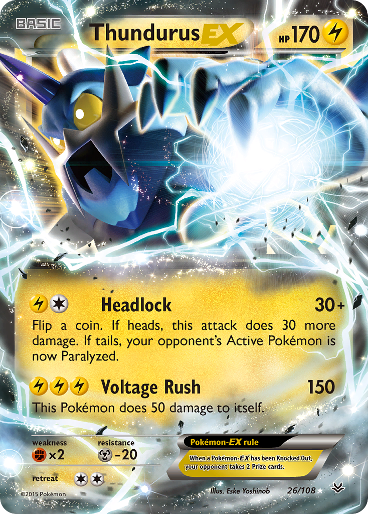 Thundurus EX (26/108) [XY: Roaring Skies] | Gear Gaming Bentonville