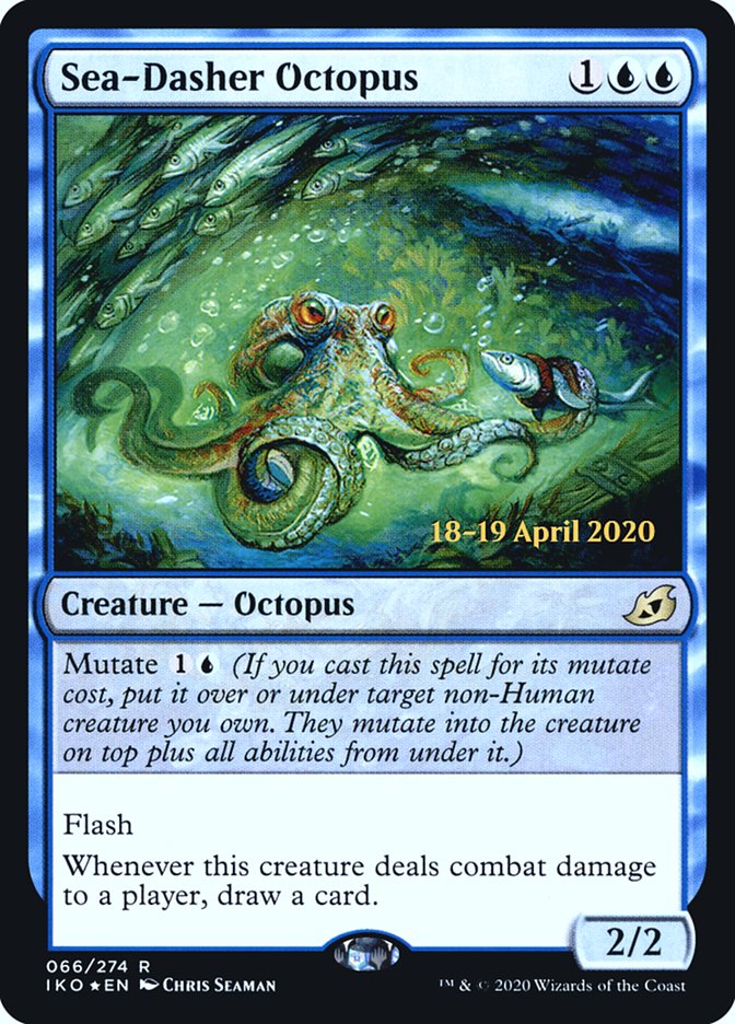 Sea-Dasher Octopus  [Ikoria: Lair of Behemoths Prerelease Promos] | Gear Gaming Bentonville