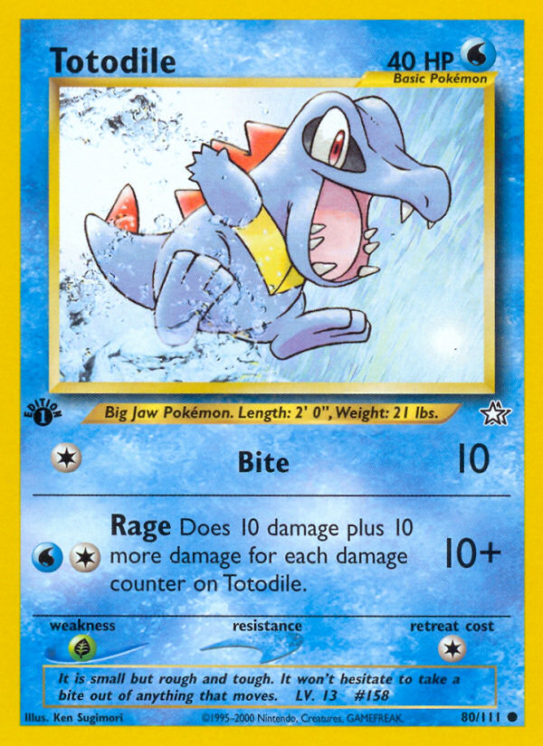 Totodile (80/111) [Neo Genesis 1st Edition] | Gear Gaming Bentonville