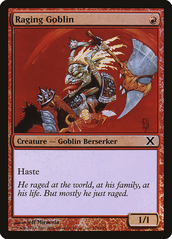 Raging Goblin (Premium Foil) [Tenth Edition] | Gear Gaming Bentonville