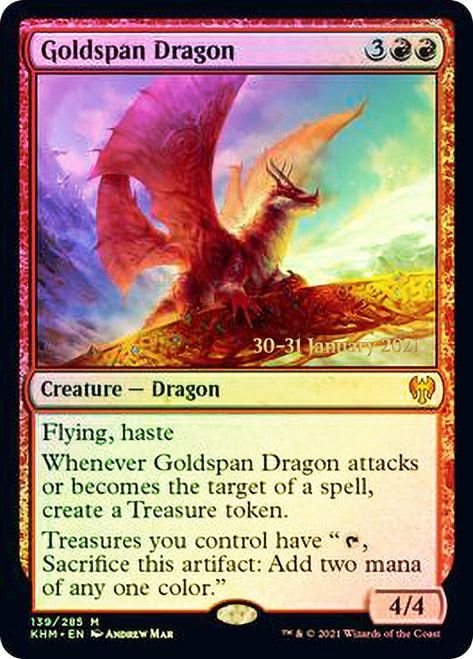 Goldspan Dragon  [Kaldheim Prerelease Promos] | Gear Gaming Bentonville