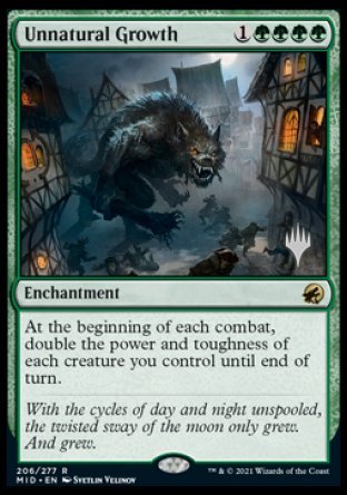 Unnatural Growth (Promo Pack) [Innistrad: Midnight Hunt Promos] | Gear Gaming Bentonville