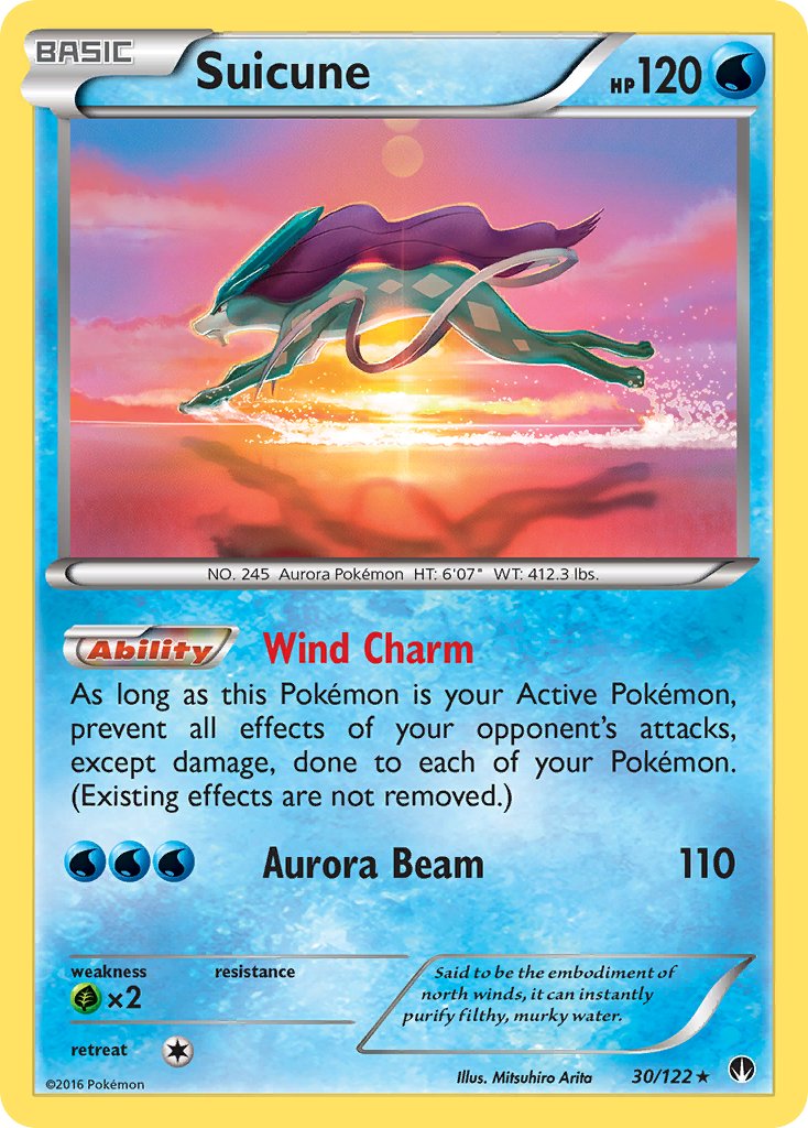 Suicune (30/122) (Cosmos Holo) (Blister Exclusive) [XY: BREAKpoint] | Gear Gaming Bentonville