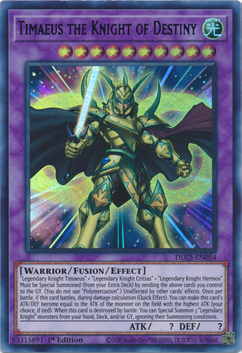 Timaeus the Knight of Destiny (Green) [DLCS-EN054] Ultra Rare | Gear Gaming Bentonville