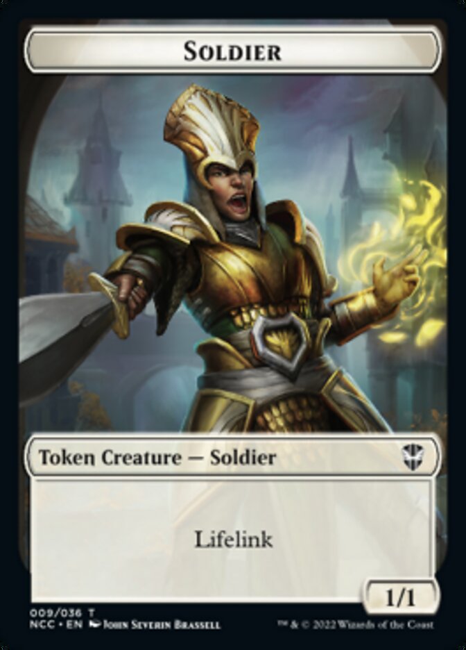 Soldier (09) // Cat Beast Double-sided Token [Streets of New Capenna Commander Tokens] | Gear Gaming Bentonville