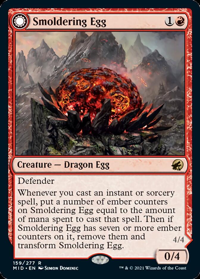 Smoldering Egg // Ashmouth Dragon [Innistrad: Midnight Hunt] | Gear Gaming Bentonville