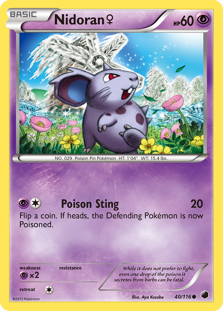 Nidoran (40/116) (Female) [Black & White: Plasma Freeze] | Gear Gaming Bentonville