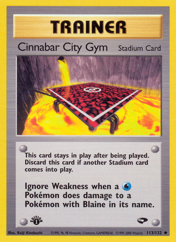 Cinnabar City Gym (113/132) [Gym Challenge 1st Edition] | Gear Gaming Bentonville