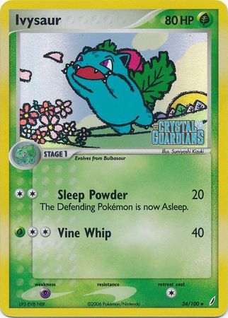 Ivysaur (34/100) (Stamped) [EX: Crystal Guardians] | Gear Gaming Bentonville