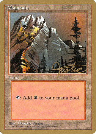 Mountain (A) - 1996 Mark Justice (4ED) [World Championship Decks] | Gear Gaming Bentonville