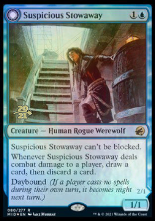 Suspicious Stowaway // Seafaring Werewolf [Innistrad: Midnight Hunt Prerelease Promos] | Gear Gaming Bentonville