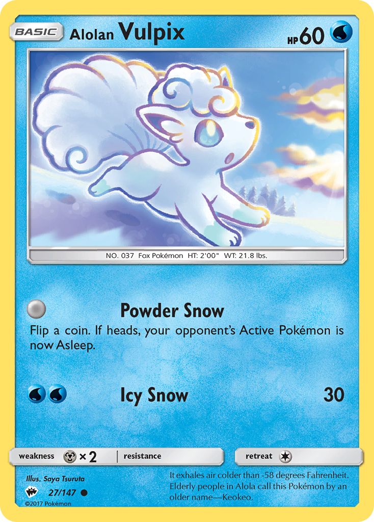 Alolan Vulpix (27/147) [Sun & Moon: Burning Shadows] | Gear Gaming Bentonville