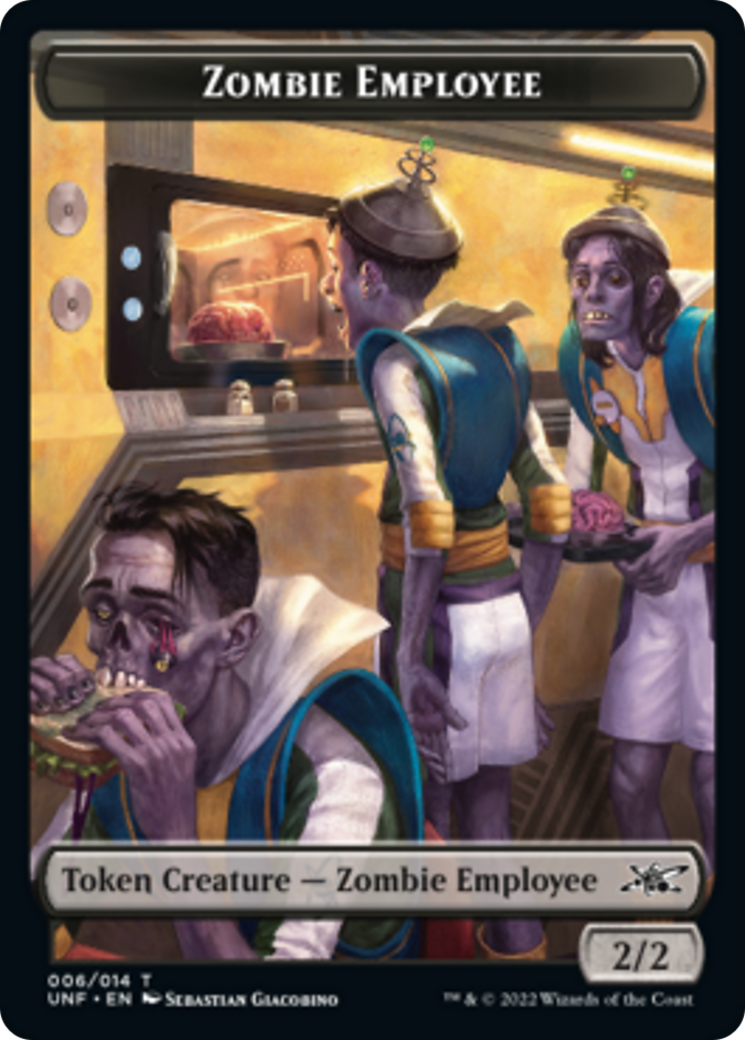 Zombie Employee // Treasure (013) Double-sided Token [Unfinity Tokens] | Gear Gaming Bentonville