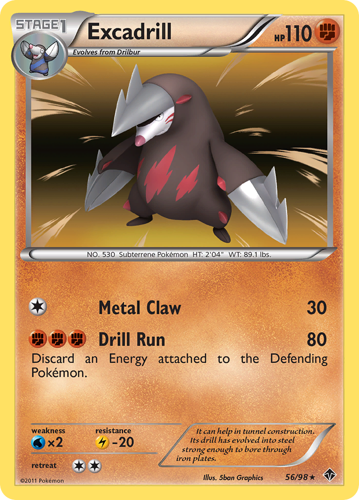 Excadrill (56/98) [Black & White: Emerging Powers] | Gear Gaming Bentonville