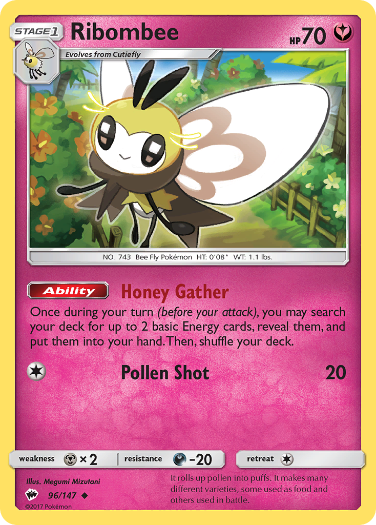 Ribombee (96/147) [Sun & Moon: Burning Shadows] | Gear Gaming Bentonville