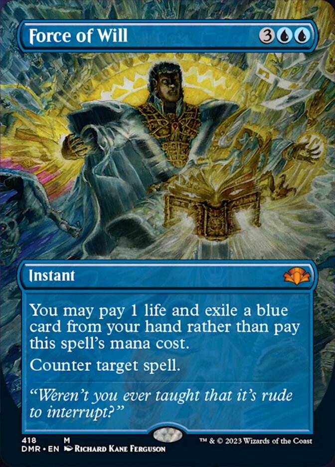 Force of Will (Borderless Alternate Art) [Dominaria Remastered] | Gear Gaming Bentonville