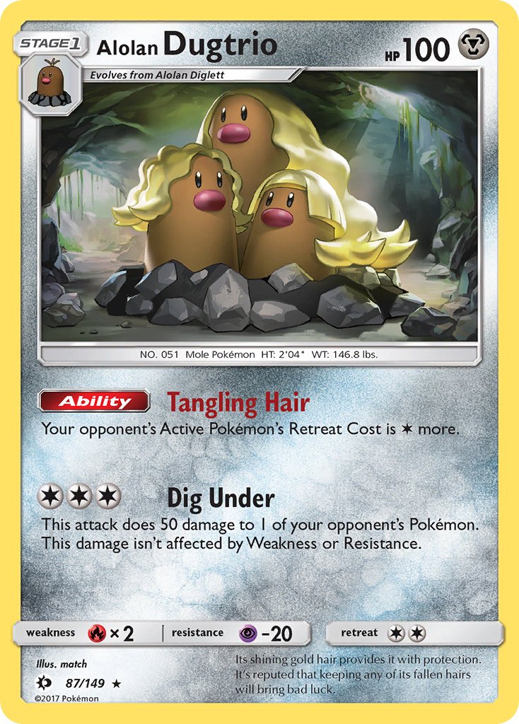 Alolan Dugtrio (87/149) (Cosmos Holo) (Blister Exclusive) [Sun & Moon: Base Set] | Gear Gaming Bentonville