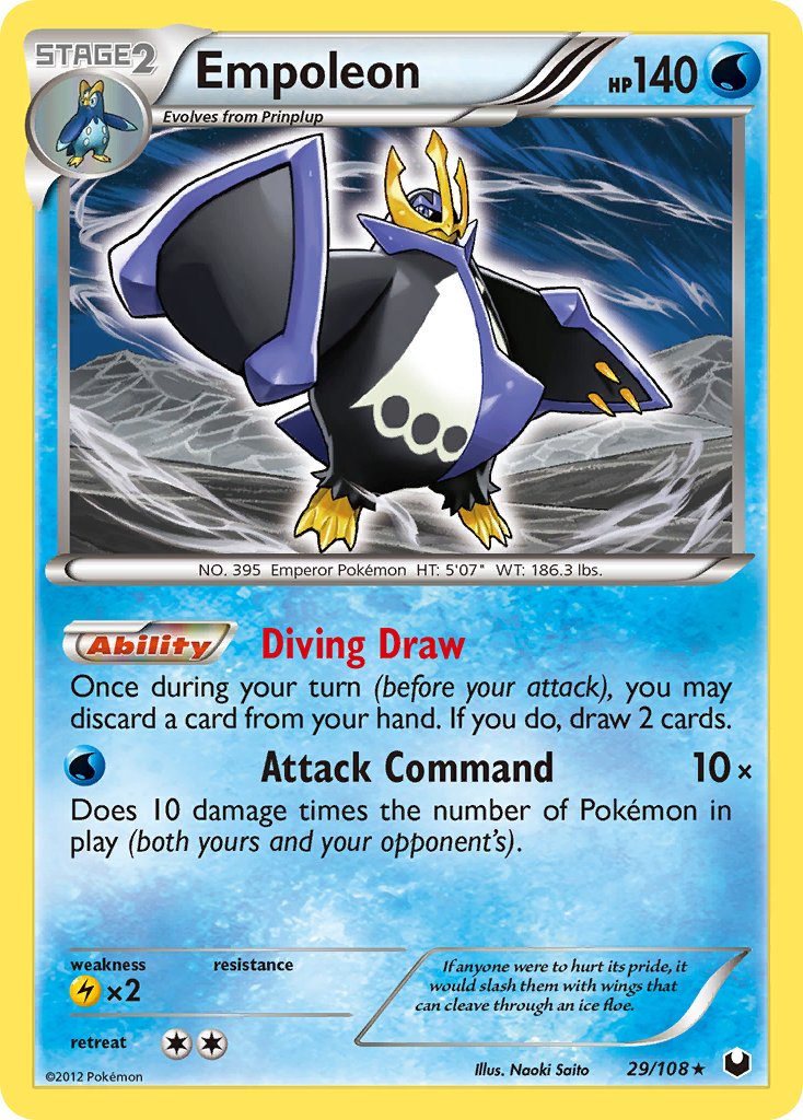 Empoleon (29/108) (Battle Arena Deck Exclusive) (Theme Deck Exclusive) [Black & White: Dark Explorers] | Gear Gaming Bentonville