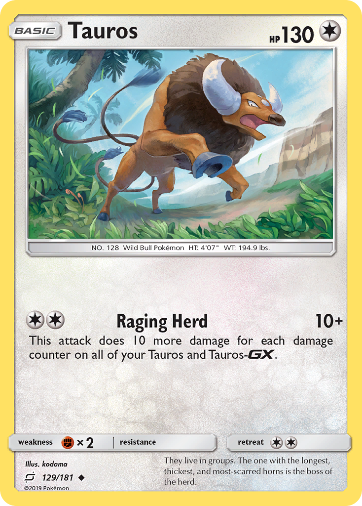 Tauros (129/181) [Sun & Moon: Team Up] | Gear Gaming Bentonville