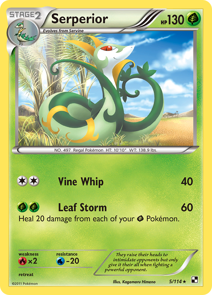 Serperior (5/114) (Green Tornado) (Theme Deck Exclusive) [Black & White: Base Set] | Gear Gaming Bentonville