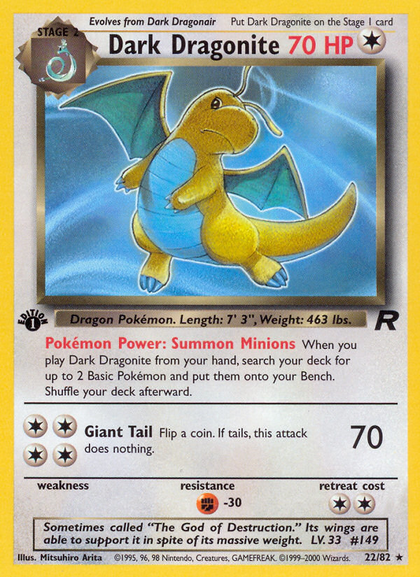 Dark Dragonite (22/82) [Team Rocket 1st Edition] | Gear Gaming Bentonville