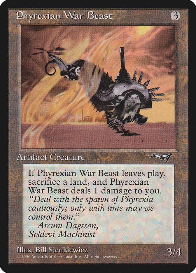 Phyrexian War Beast (Signature on Right) [Alliances] | Gear Gaming Bentonville